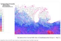 SWD GL difference from 30-yr normals this year to date