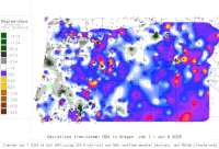 Oregon deviations from normal to date