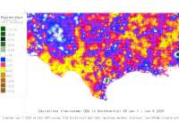 S. Central US deviations from normal to date