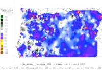 Oregon deviations from normal to date