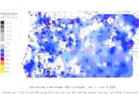 Oregon deviations from normal to date