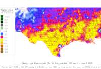 S. Central deviations from normal to date