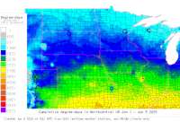 North Dakota USA base 32 degree-days to date