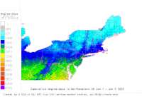 Maine USA base 32 degree-days to date