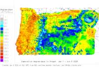 Oregon USA base 32 degree-days to date