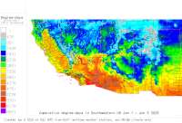 Colorado USA base 32 degree-days to date