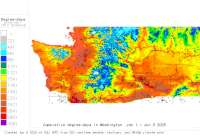 Washington USA base 32 degree-days to date