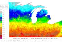 Great Lakes Central base 41 degree-days to date